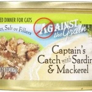 Evanger's 'Against the Grain' Captain's Catch with Sardine & Mackerel Dinner Shreaded Canned Cat Food - 2.8 oz Cans - Case of 24