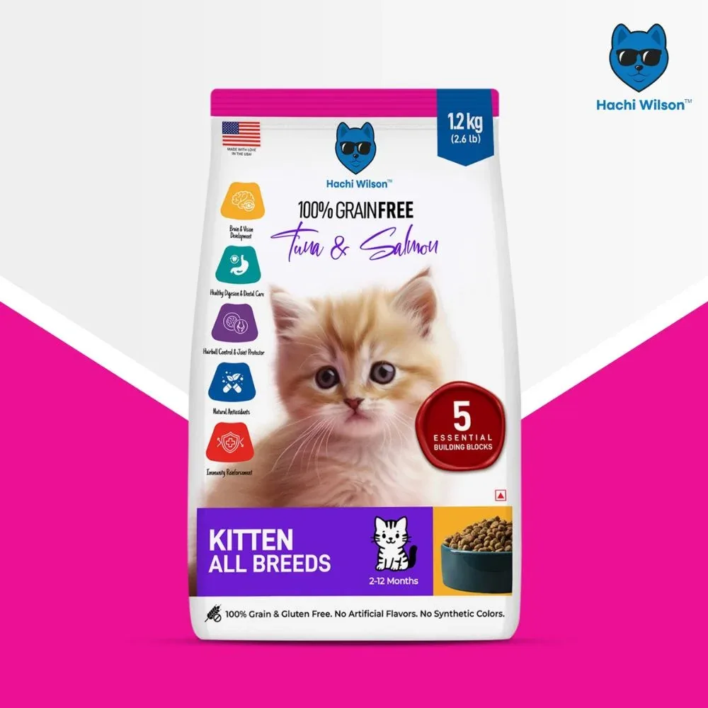 Hachi Wilson Premium Tuna and Salmon Kitten Dry Food - Image 2