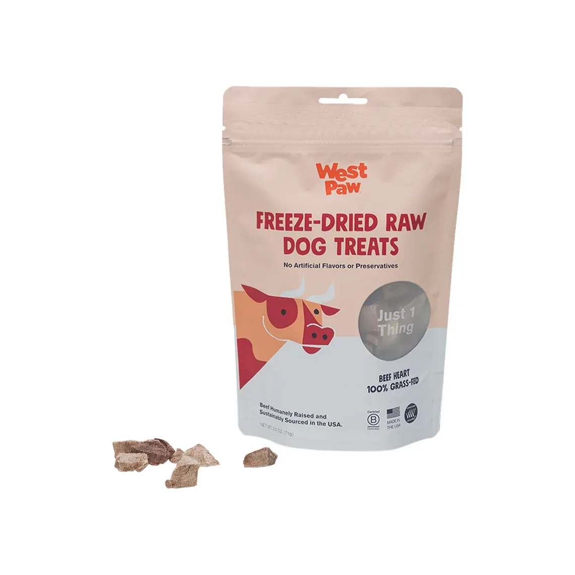 West Paw Limited Ingredient Freeze Dried Dog Treats 2.5 oz Bag - Image 2