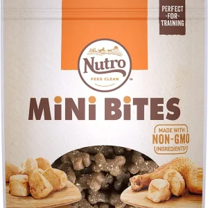 Nutro Mini Bites Chicken Crunchy Dog Treats - 8 oz - Case of 6