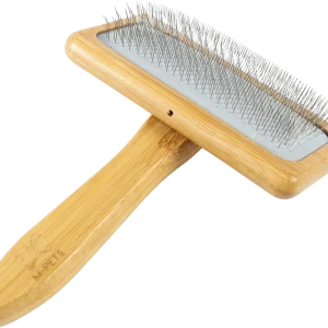 M PETS Bamboo Slicker Brush for Dogs and Cats (Brown)
