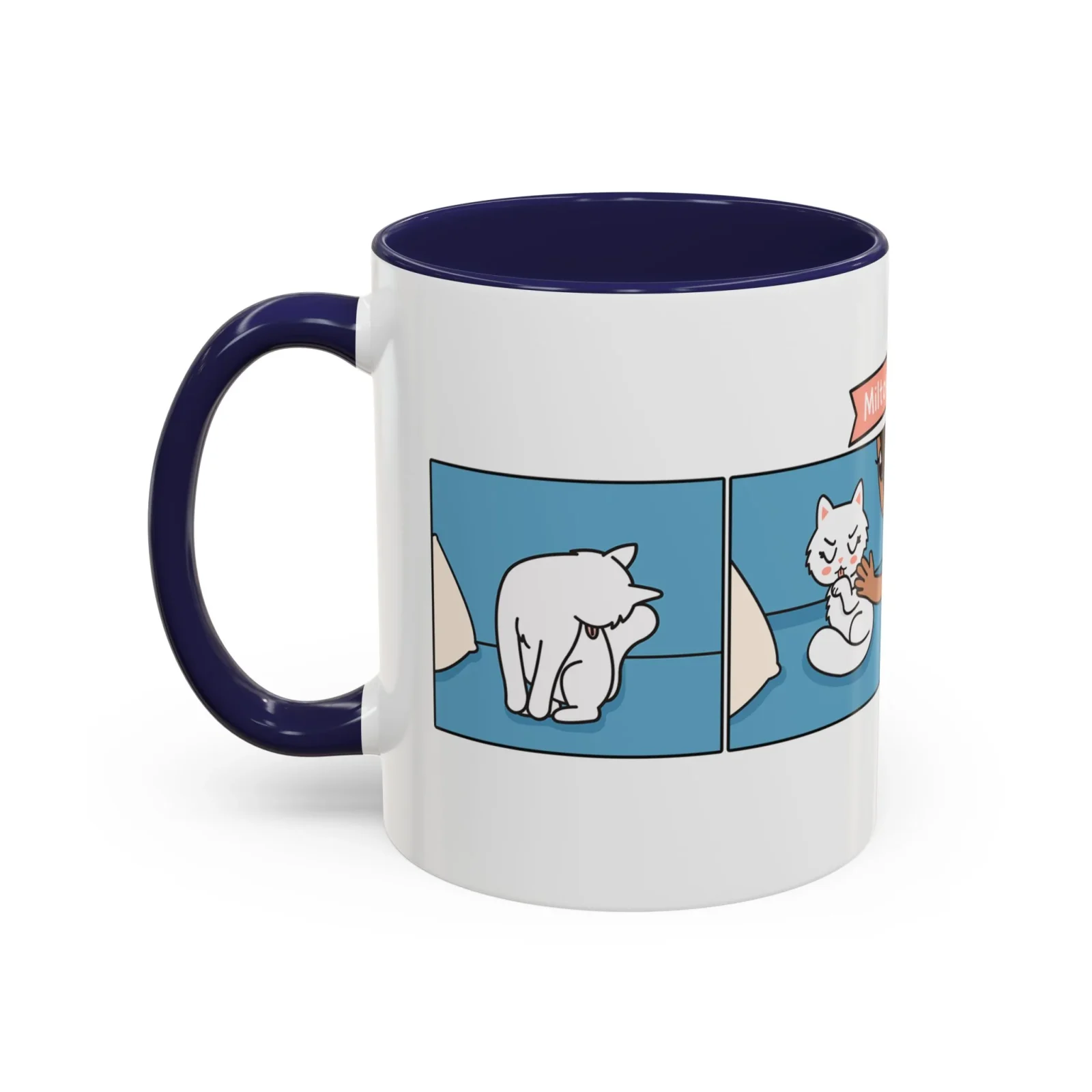 Cat Grooming Comic Coffee Mug - Image 2