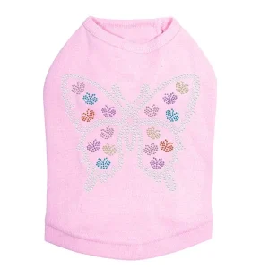 Butterfly with more Butterflies Rhinestone Tank- Many Colors