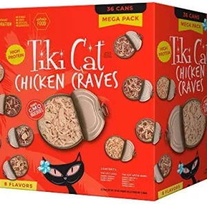 Tiki Cat Fish Favorites Wet Cat Food Mega Pack Canned Cat Food - 3 oz Cans - Case of 24