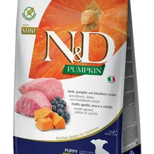 Farmina N&D Pumpkin Puppy Lamb, Pumpkin & Blueberry Mini Canned Dog Food - 4.9 oz - Case of 6