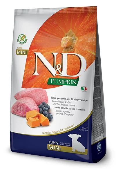 Farmina N&D Pumpkin Starter Baby Lamb, Pumpkin & Blueberry Mini Canned Dog Food - 4.9 oz - Case of 6