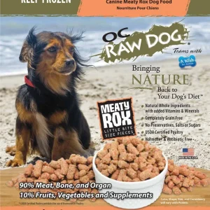 OC Raw Frozen Foods Chicken Fish & Produce Meaty Rox Raw Frozen Dog Food - 3 lb Bag