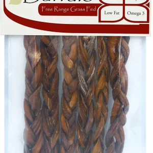 Canine Caviar Braided Dog Buffalo Sticks - 6 Inch - 6 Count
