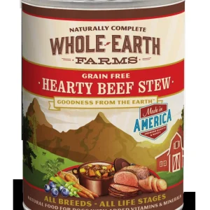 Whole Earth Farms Grian Free Hearty Beef Stew Canned Dog Food - 12.7 oz Cans - Case of 12