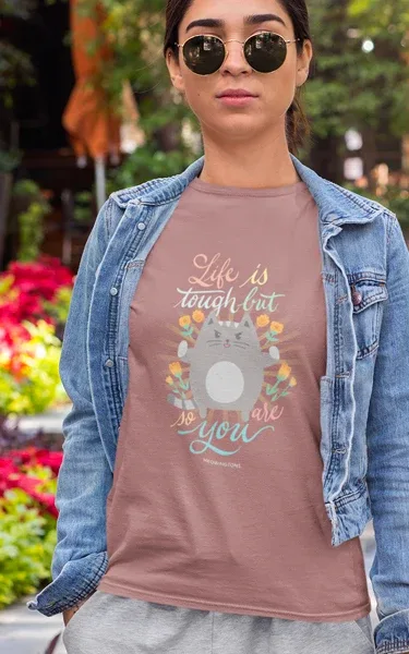 Life Is Tough But So Are You Cat T-Shirt - Image 2