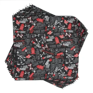 Bark, Woof, Woof Dog Bandana, 22 inch, 12 Pack
