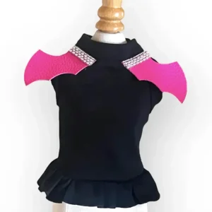 Bat Girl Dog Dress - Halloween Dog Dress with Bat Wings