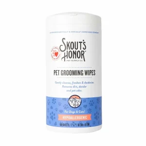 Skout's Honor Pet Grooming Wipes for Dogs & Cats 80 ct