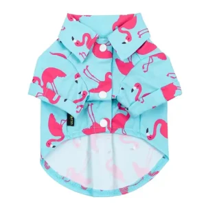 Flamingos Dog Hawaiian Shirt