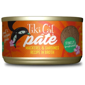 Tiki Cat Grill Mackerel & Sardine Recipe Pate Canned Cat Food - 2.8 oz Cans - Case of 12