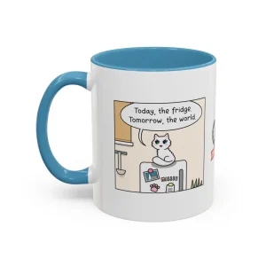 World Domination Cat Comic Mug