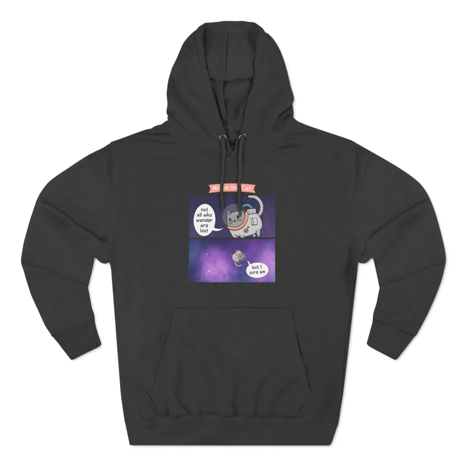 Not All Who Wander Cat Comic Hoodie - Image 2