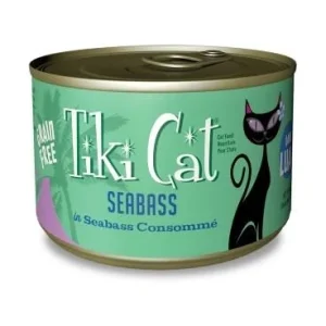 Tiki Cat Oahu Lua Canned Cat Food - Seabass - Case of 8