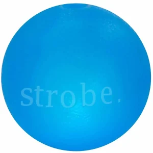 Planet Dog Orbee-Tuff Strobe Ball Light Up Dog Toy, Blue