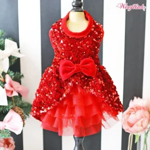 Wooflink Party Time Dress in Red