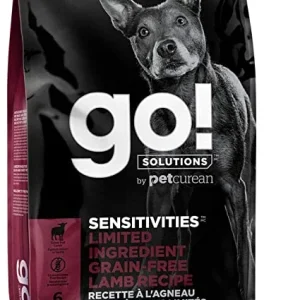 Petcurean GO! Sensitivities LID Grain-Free Lamb Recipe Dry Dog Food - 12 lb Bag