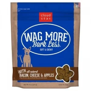 Cloud Star Wag More Bark Less Bacon Cheese & Apple Soft and Chewy Dog Treats - 6 oz Bag