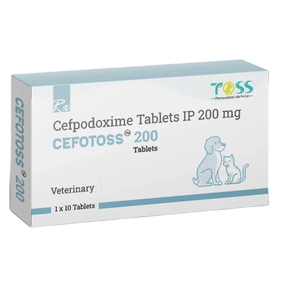 Tossvet Cefotoss 200mg Tablets (Cefpodoxime) for Dogs and Cats