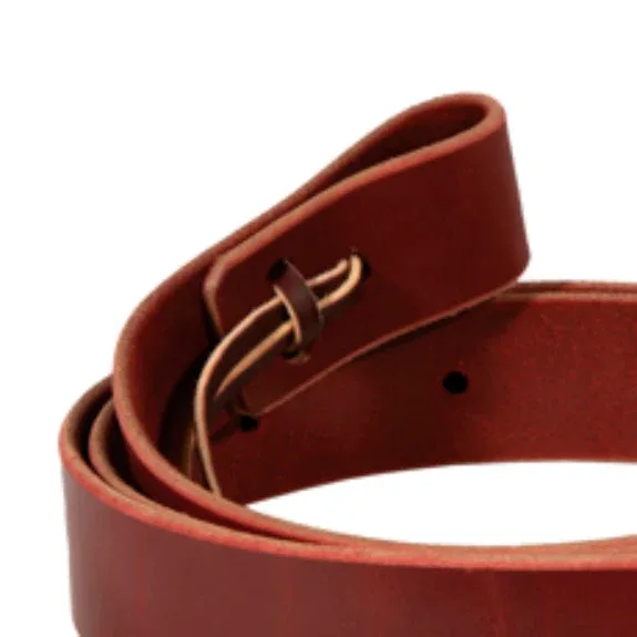 Professionals Choice 1 1/2in X 60in Burgundy Leather Latigo Cinch Tie Strap - Image 2