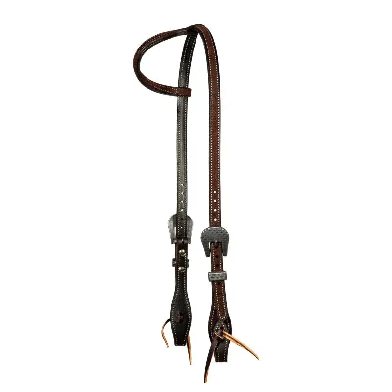 Professionals Choice 5/8in Chocolate Roughout Rasp Single Ear Headstall