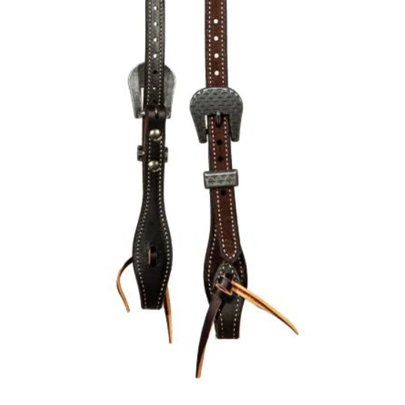 Professionals Choice 5/8in Chocolate Roughout Rasp Single Ear Headstall - Image 2