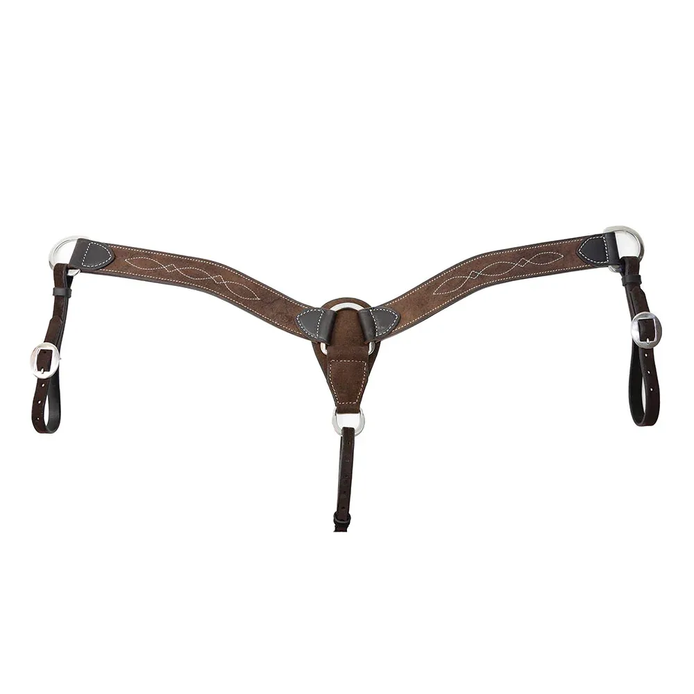 Professionals Choice Contoured 2in Chocolate Roughout Gunslinger Breast Collar