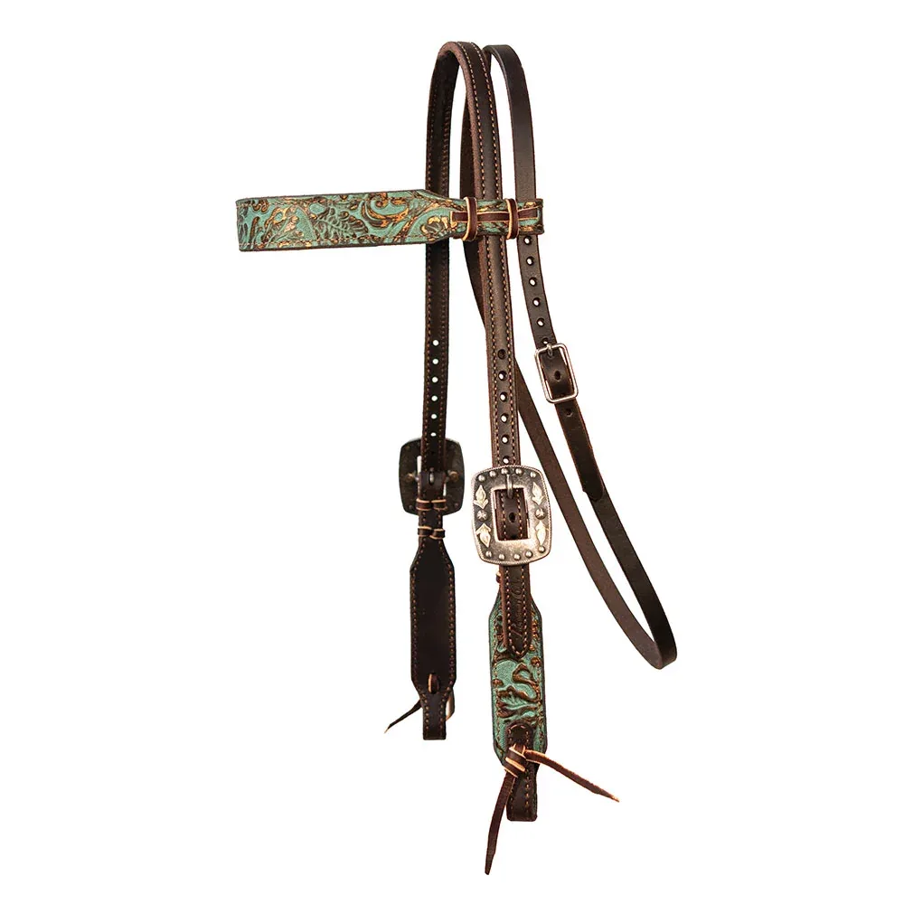 Professionals Choice Copper Emerald Browband Headstall