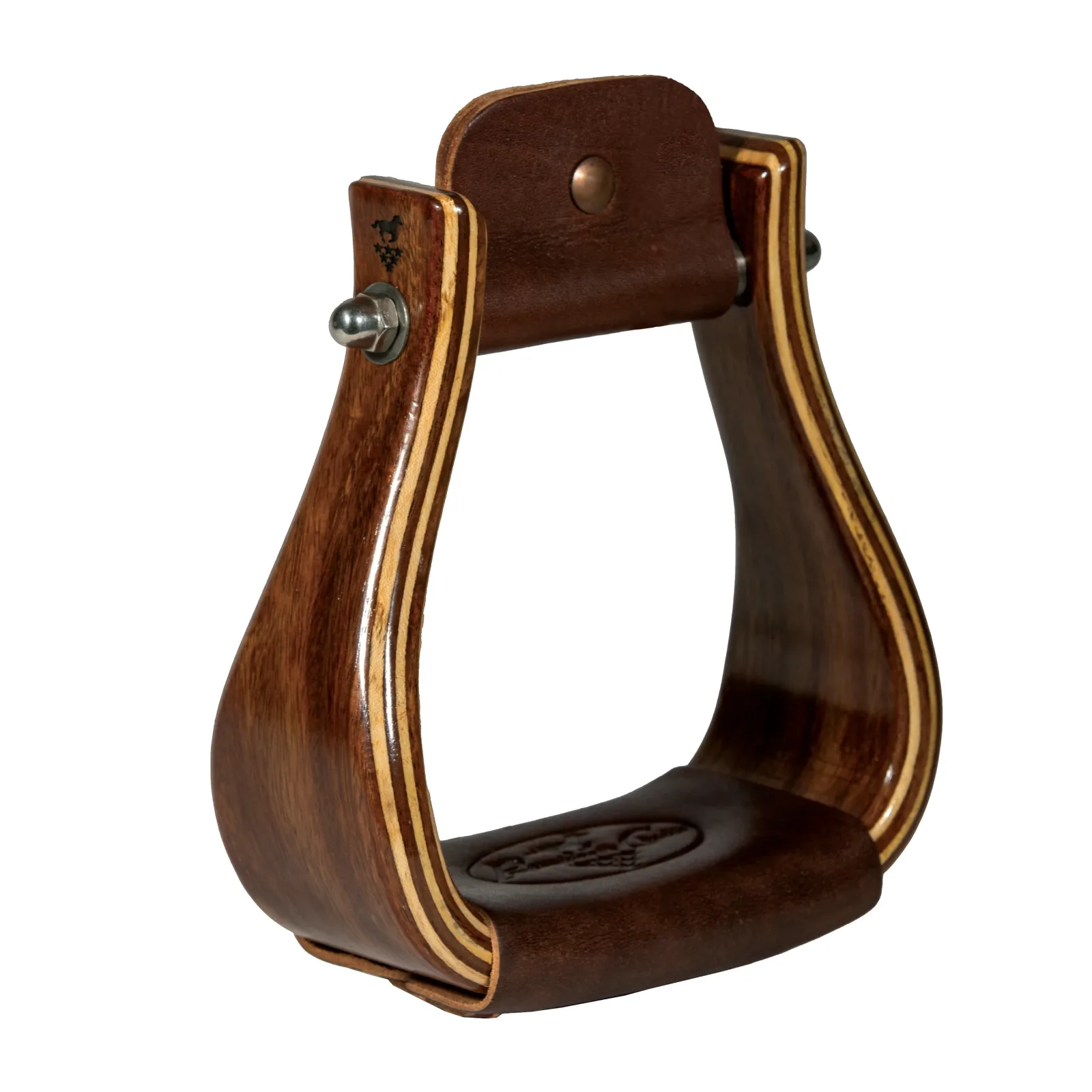 Professionals Choice Dark Gloss 3in Wood Stirrups - Image 2