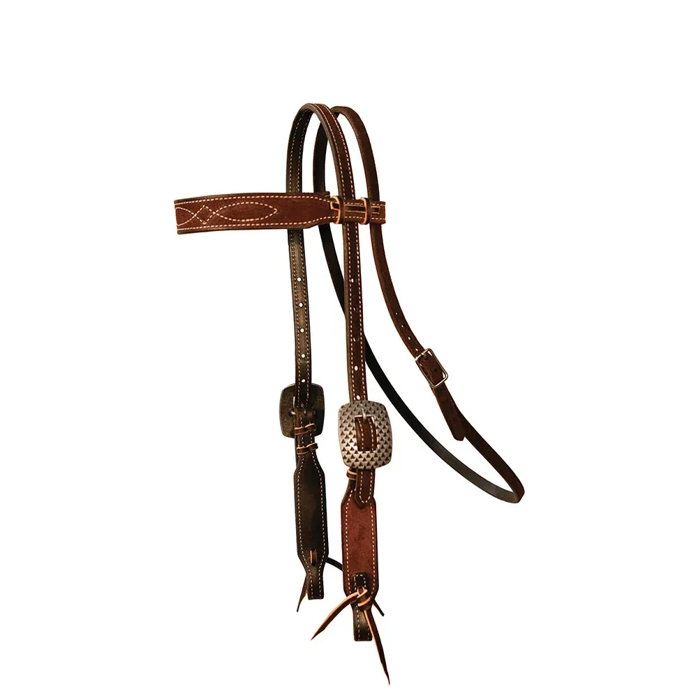 Professionals Choice Gunslinger Chocolate Roughout Browband Headstall