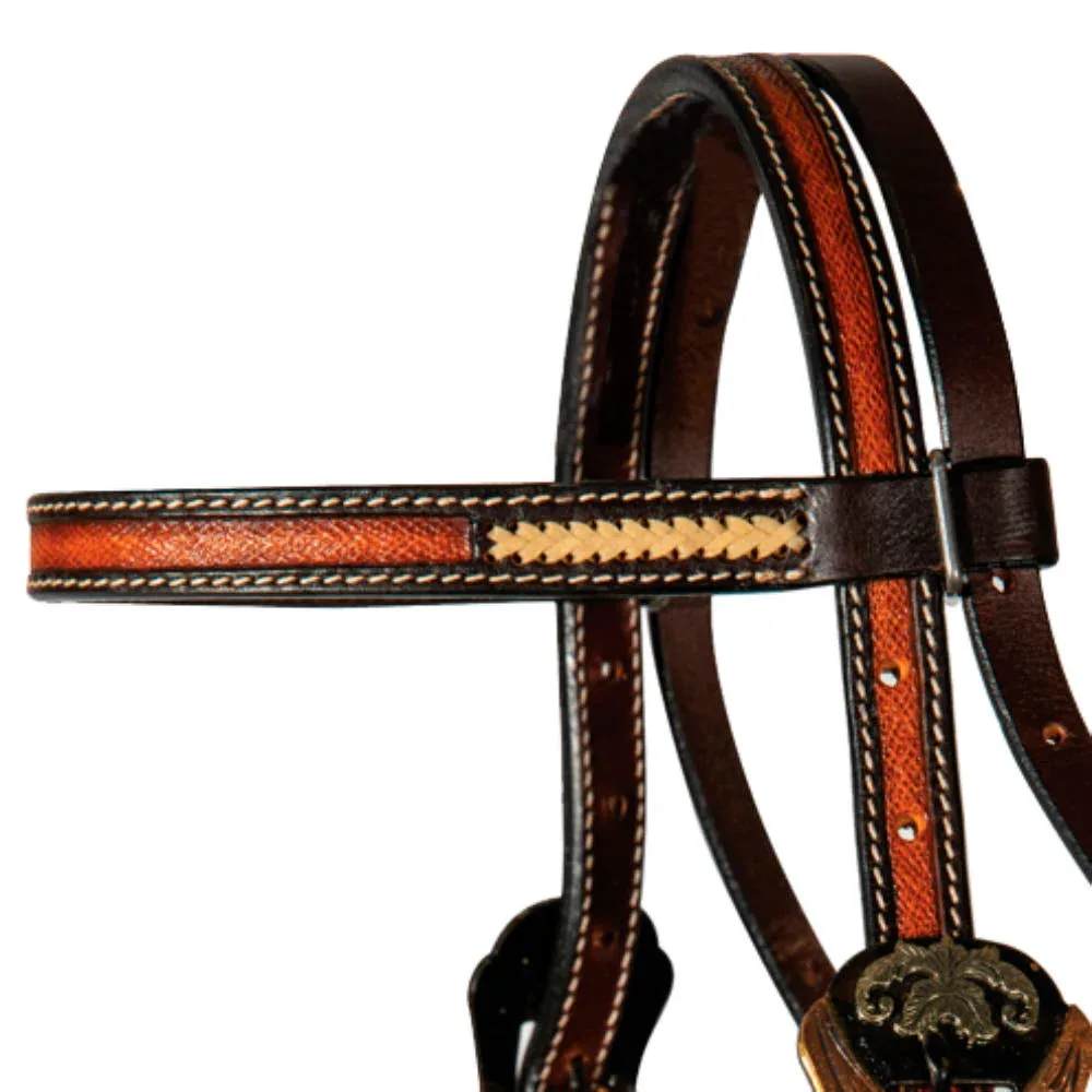 Professionals Choice Heritage Rawhide Braided Browband Headstall - Image 2
