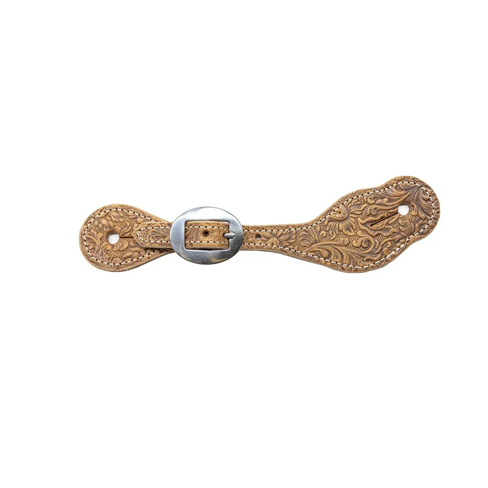 Professionals Choice Ladies Natural Floral Spur Straps