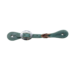 Professionals Choice Ladies Twisted Emerald Burgundy Spur Straps