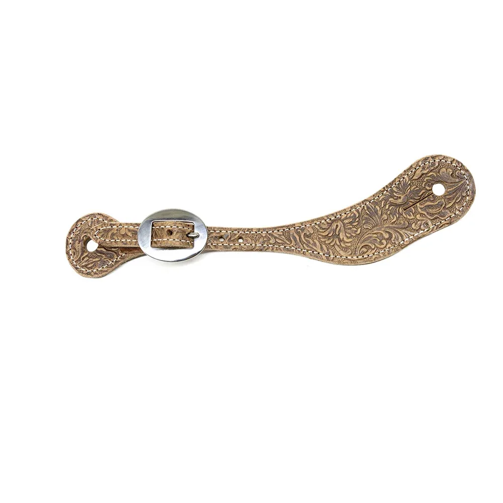 Professionals Choice Mens Natural Floral Spur Straps