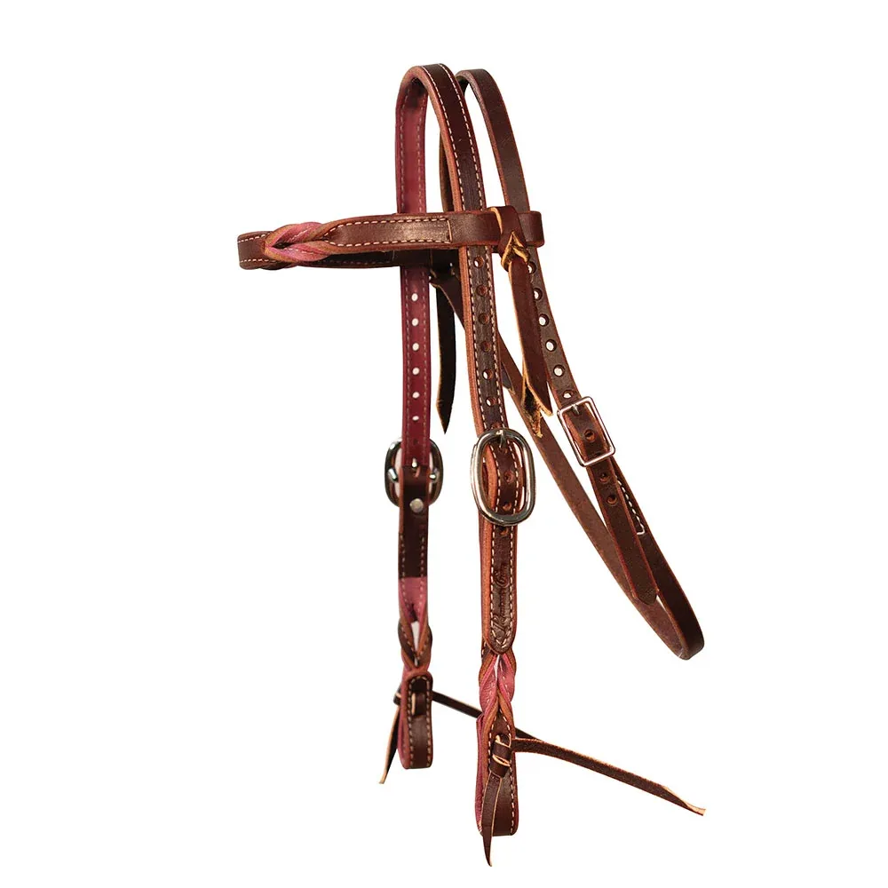 Professionals Choice Pony Orchid Twist Browband Headstall