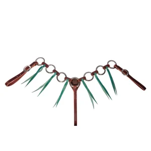 Professionals Choice Pony Ring Breast Collar with Emerald Tassles