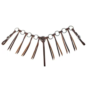 Professionals Choice Ring Breast Collar with Burgundy Tassles