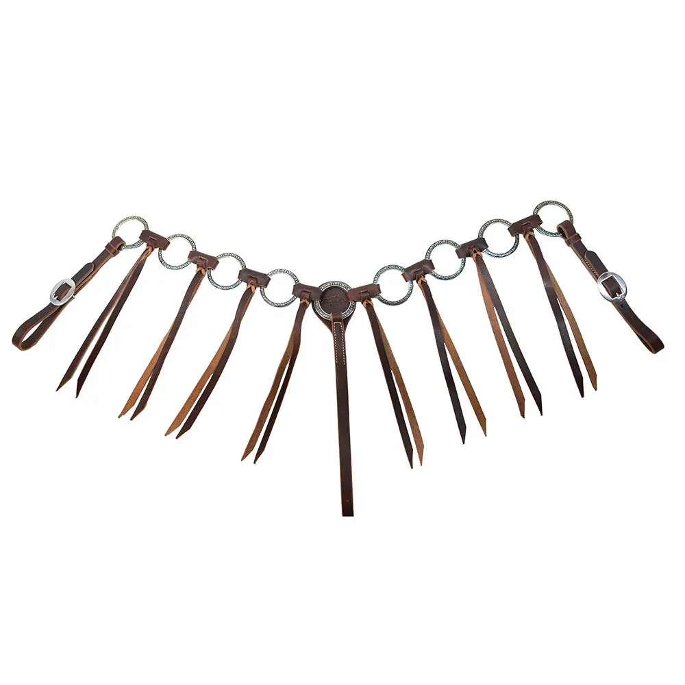 Professionals Choice Ring Breast Collar with Burgundy Tassles