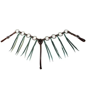 Professionals Choice Ring Breast Collar with Emerald Tassles