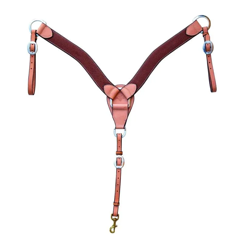 Professionals Choice Tan Bison Overlay 2in Contoured Breast Collar