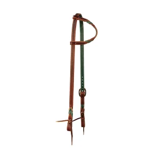Professionals Choice Twist Emerald Burgundy Single Ear Headstall