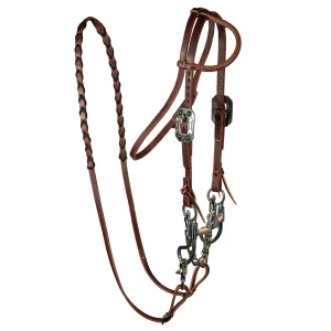 Professionals Choice Working Pony Correctional Bridle Set with Black Laced Reins
