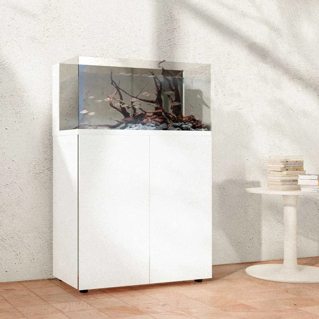 ProStar Rimless AIO 35 Aquarium w/ WHITE Stand - Pro Clear Aquatic Systems