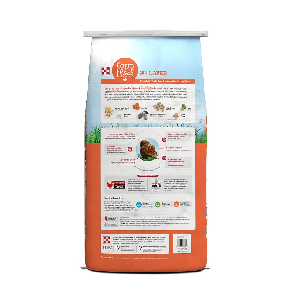 Purina Animal Nutrition Farm to Flock 18% Layer 50lb - Image 2