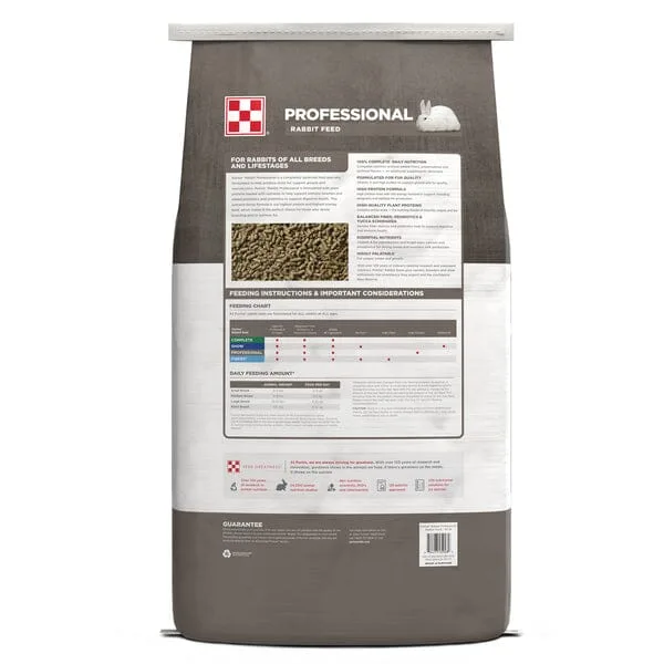 Purina Mills Rabbit Advanced Professional Small Animal Food - 50 lb Bag - Image 2