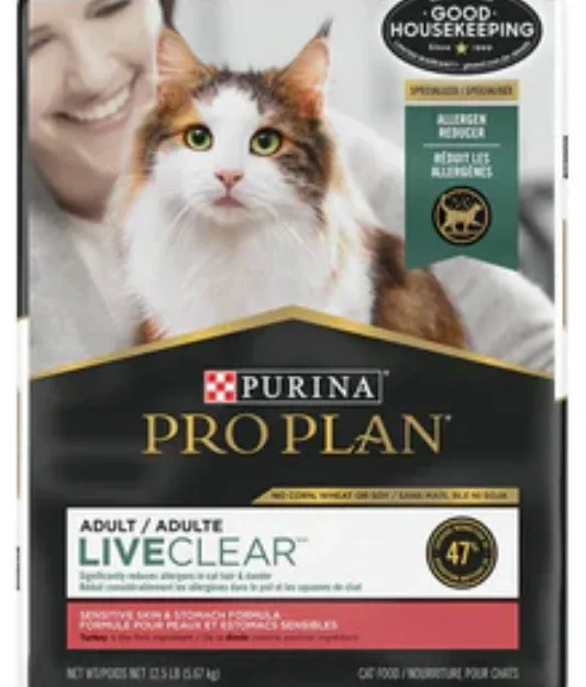 Purina Pro Plan LIVECLEAR Sensitive Skin & Stomach Turkey & Oatmeal Dry Cat Food